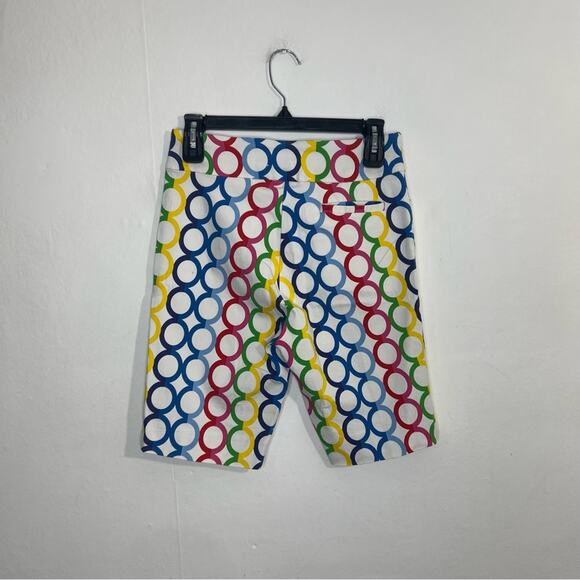 Krazy Larry Pull-On Rainbow Circle Golf Performance Active Shorts Size 6 - Picture 2 of 11